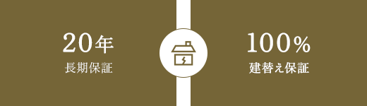 20年長期保証100％建替え保証
