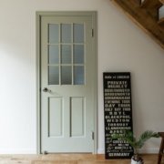 リビングドア 無垢ドア現場塗装仕上げ