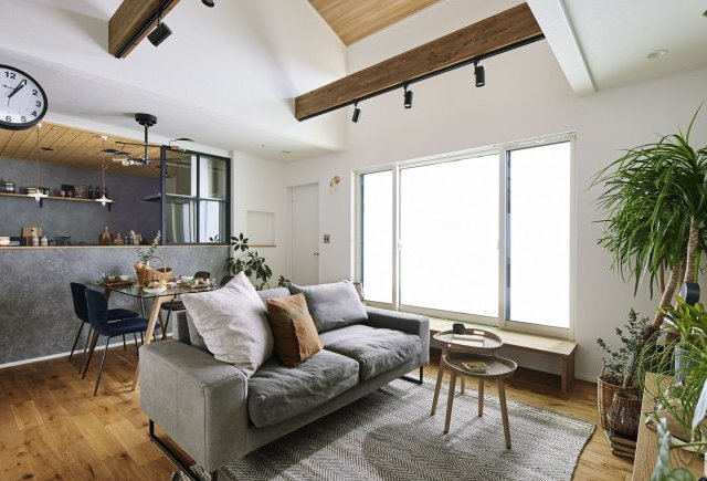 勾配天井のスタイリッシュな家